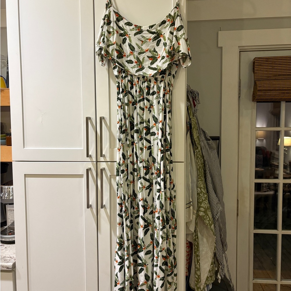 Floral Off-Shoulder Maxi Dress